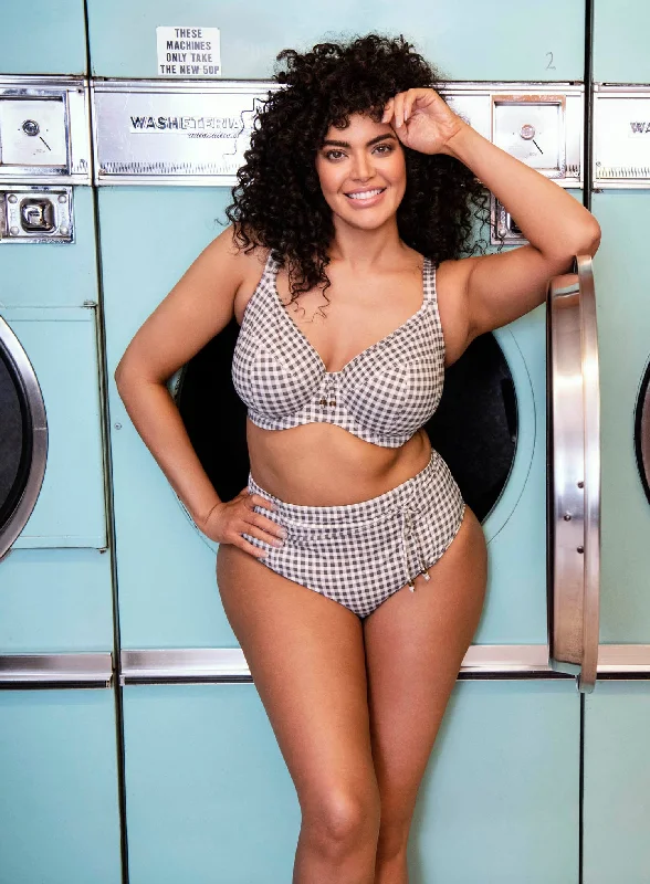 Monokini - style bikini with a unique one - piece - meets - bikini designElomi Swim: Checkmate Full Bikini Brief Greymarle Monokini - style bikini with a unique one - piece - meets - bikini designElomi Swim: Checkmate Full Bikini Brief Greymarle