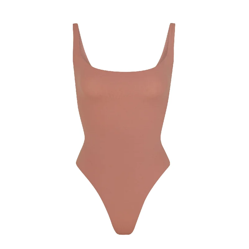 Cut - Out Bodysuits for a Trendy and Fashion - Forward StyleFITS EVERYBODY SQUARE NECK BODYSUIT | ROSE CLAY Cut - Out Bodysuits for a Trendy and Fashion - Forward StyleFITS EVERYBODY SQUARE NECK BODYSUIT | ROSE CLAY