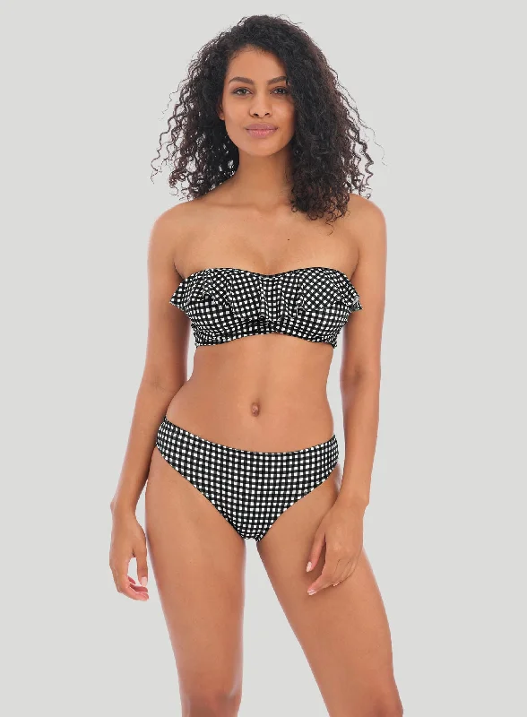 Tie - side bikini bottoms for an adjustable and stylish fitFreya Swimwear: Check In Bikini Brief Monochrome Tie - side bikini bottoms for an adjustable and stylish fitFreya Swimwear: Check In Bikini Brief Monochrome