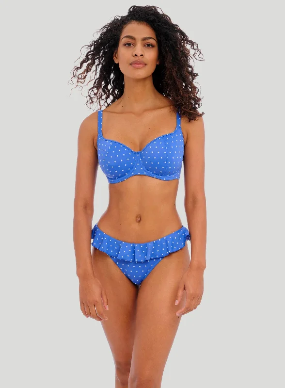 Lace - trimmed bikini for an elegant and romantic touchFreya Swimwear: Jewel Cove Italini Bikini Brief Azure Lace - trimmed bikini for an elegant and romantic touchFreya Swimwear: Jewel Cove Italini Bikini Brief Azure