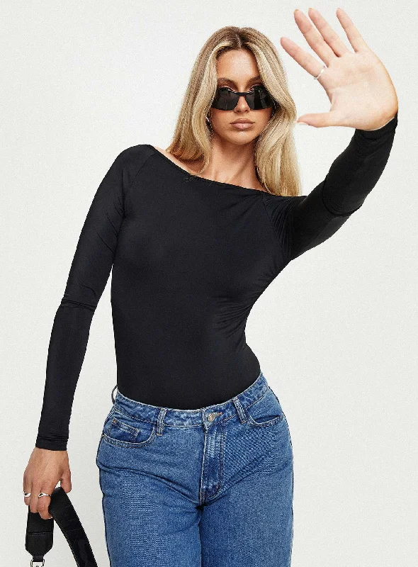 Long - Sleeve Bodysuits for Cold Weather LayeringGatewood Long Sleeve Bodysuit Black Tall Long - Sleeve Bodysuits for Cold Weather LayeringGatewood Long Sleeve Bodysuit Black Tall
