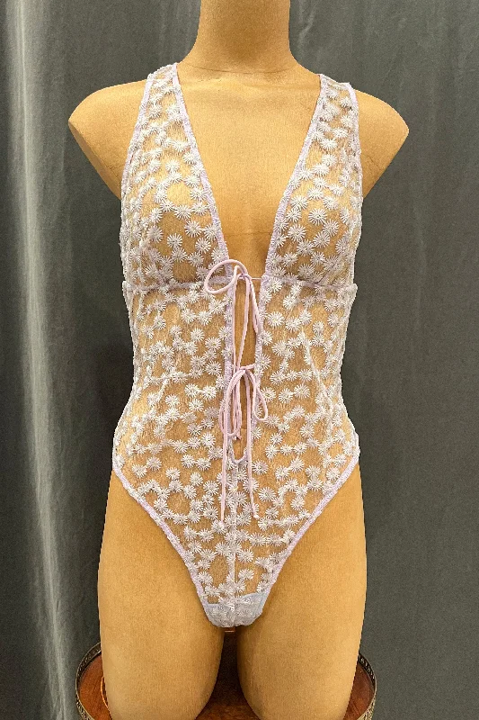 Crop Bodysuits to Pair with High - Waisted BottomsIsabel Embroidered Bonbon Body in Lilac Crop Bodysuits to Pair with High - Waisted BottomsIsabel Embroidered Bonbon Body in Lilac