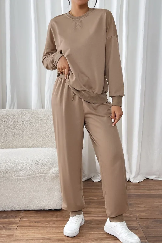 Ruffled Bodysuits with a Playful and Feminine TouchRound Neck Long Sleeve Top and Pants Set Ruffled Bodysuits with a Playful and Feminine TouchRound Neck Long Sleeve Top and Pants Set
