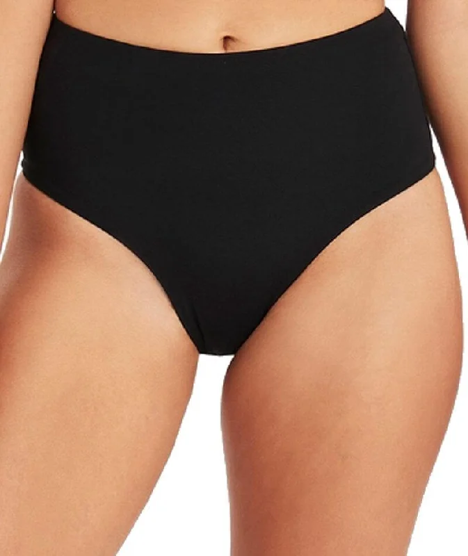 Plus - size bikini with full - coverage options for comfort and confidenceSea Level Dark Romance Cheeky High Waist Bikini Brief - Black Plus - size bikini with full - coverage options for comfort and confidenceSea Level Dark Romance Cheeky High Waist Bikini Brief - Black