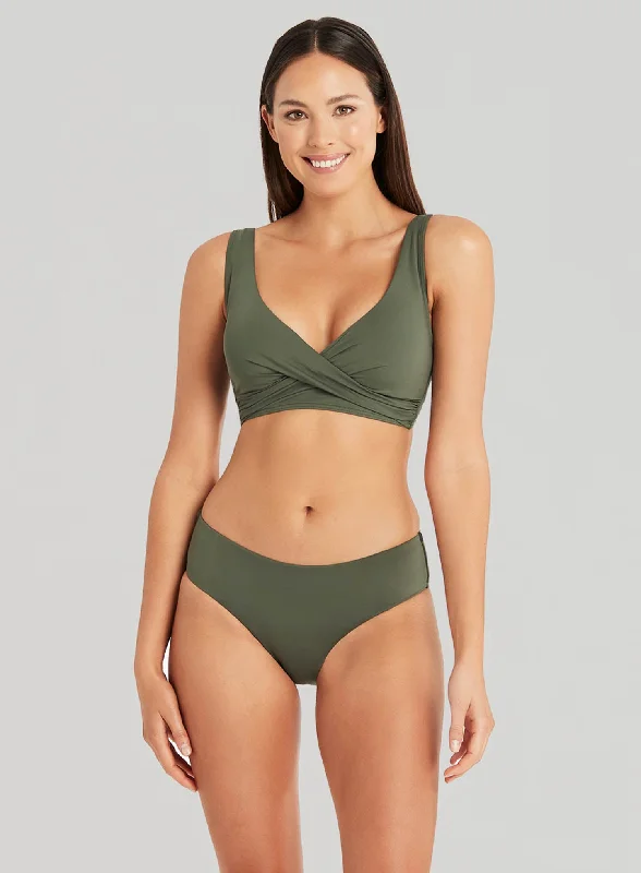 Neon - colored bikini to stand out on the beachSea Level: Eco Essentials Mid Bikini Pant Khaki Neon - colored bikini to stand out on the beachSea Level: Eco Essentials Mid Bikini Pant Khaki