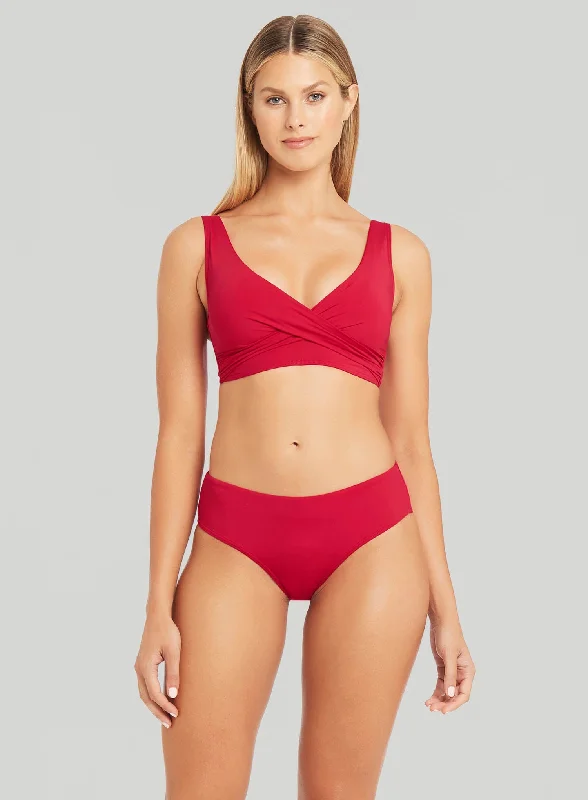 Push - up bikini top to enhance the bust for a confident beach appearanceSea Level: Eco Essentials Mid Bikini Pant Red Push - up bikini top to enhance the bust for a confident beach appearanceSea Level: Eco Essentials Mid Bikini Pant Red