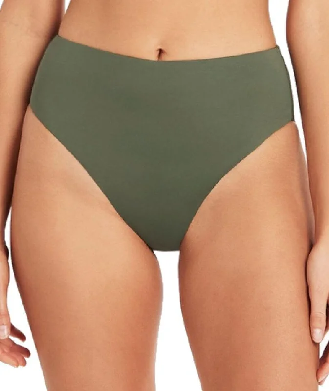 Maternity bikini for expecting mothers to enjoy the beach comfortablySea Level Eco Essentials Retro High Waist Bikini Brief - Khaki Maternity bikini for expecting mothers to enjoy the beach comfortablySea Level Eco Essentials Retro High Waist Bikini Brief - Khaki