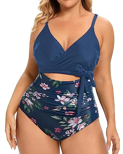 Ruched bikini with fabric gathers for a slimming effectPlus Size High Waisted One Piece Cutout Swimsuits Ruched bikini with fabric gathers for a slimming effectPlus Size High Waisted One Piece Cutout Swimsuits