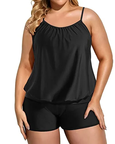 Sustainable bikini made from recycled materials for eco - conscious beachgoersPlus Size Two Piece Tankini Swimsuits Blouson Tummy Control Batjing Suit for Women Sustainable bikini made from recycled materials for eco - conscious beachgoersPlus Size Two Piece Tankini Swimsuits Blouson Tummy Control Batjing Suit for Women