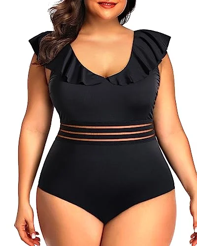 Tie - side bikini bottoms for an adjustable and stylish fitRuffled Plus Size Vintage One Piece Swimsuits Tie - side bikini bottoms for an adjustable and stylish fitRuffled Plus Size Vintage One Piece Swimsuits