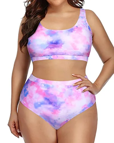 Push - up bikini top to enhance the bust for a confident beach appearanceComfortable And Lightweight Plus Size High Quality Bikini Set-Color Tie Dye Push - up bikini top to enhance the bust for a confident beach appearanceComfortable And Lightweight Plus Size High Quality Bikini Set-Color Tie Dye
