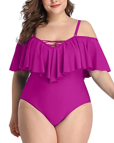 Striped bikini with a classic pattern for a timeless beach aestheticVintage Style Bathing Suits For Plus Size Women-Hot Pink Striped bikini with a classic pattern for a timeless beach aestheticVintage Style Bathing Suits For Plus Size Women-Hot Pink