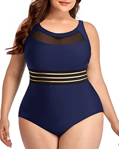 Maternity bikini for expecting mothers to enjoy the beach comfortablyWomen's Vintage High Neck One Piece Swimsuits Plus Size-Navy Blue Maternity bikini for expecting mothers to enjoy the beach comfortablyWomen's Vintage High Neck One Piece Swimsuits Plus Size-Navy Blue